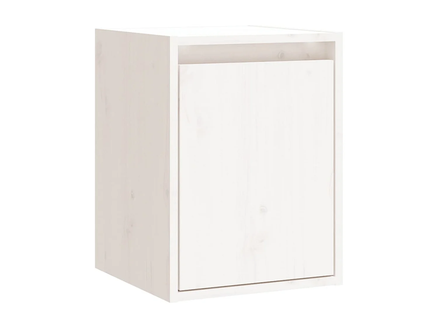 Wandkasten 2 st 30x30x40 cm massief grenenhout wit