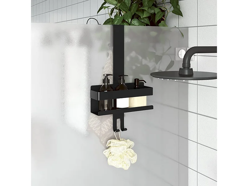 Duschcaddy Hängend Mattschwarz Gebürsteter Edelstahl 304