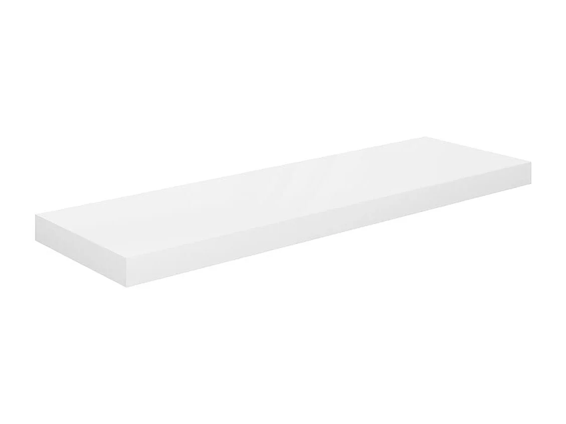 Prateleira de parede suspensa 80x23,5x3,8 cm MDF branco
