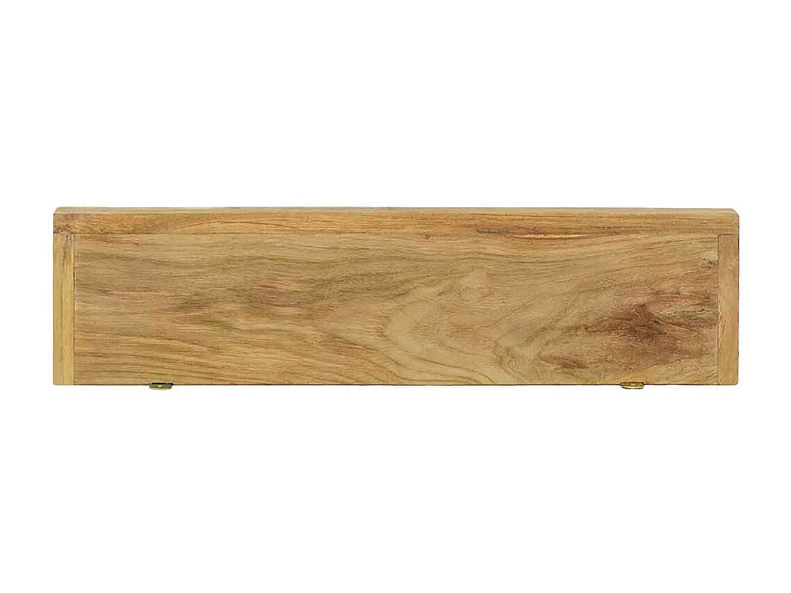 Wandschappen 2 st 60x15x4 cm massief teakhout