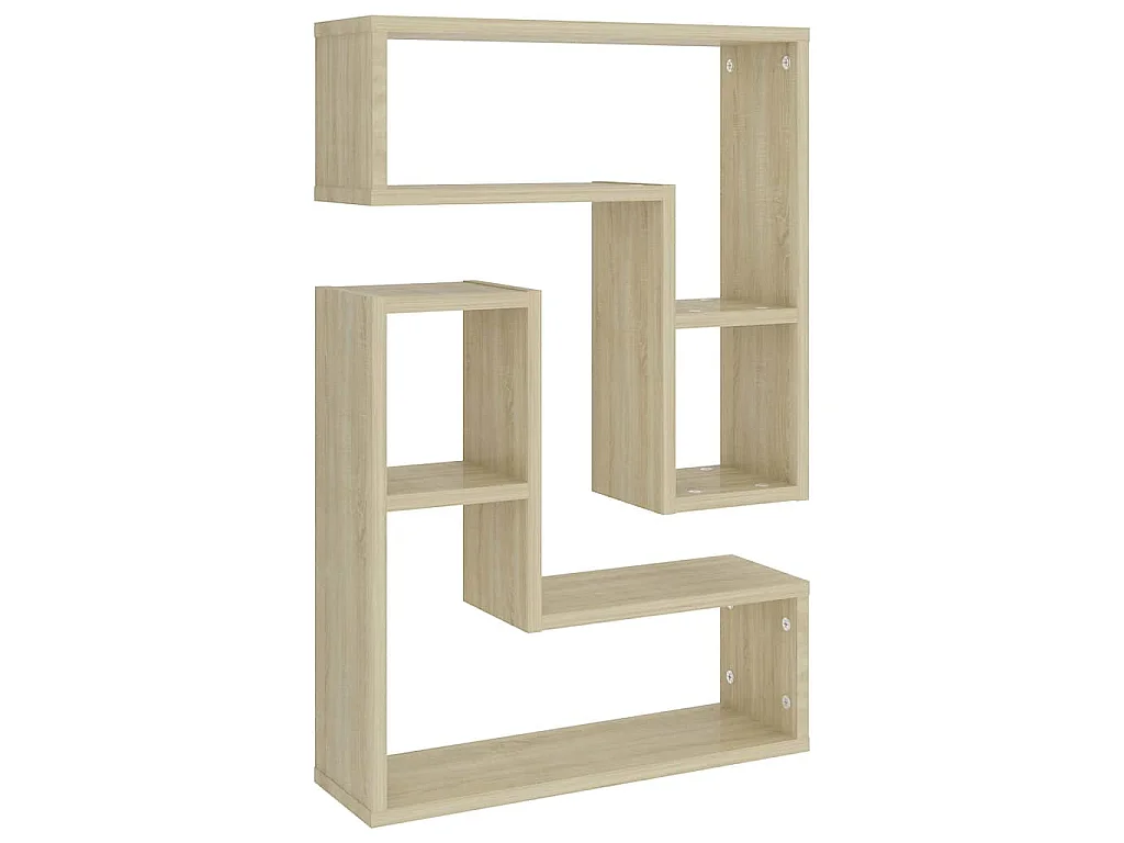 Étagères murales 2pcs chêne sonoma 50x15x50cm bois d'ingénierie