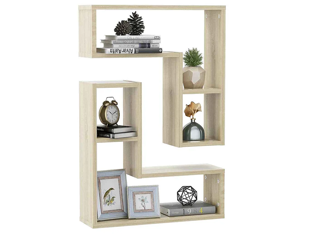 Étagères murales 2pcs chêne sonoma 50x15x50cm bois d'ingénierie