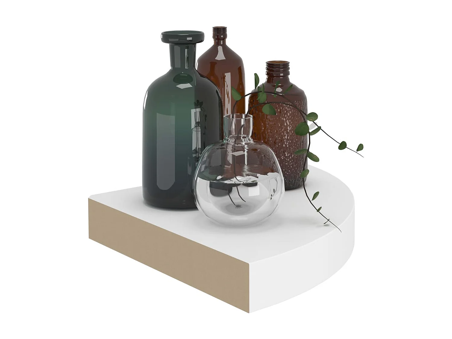 Estantes flotantes de pared 4 uds MDF blanco 25x25x3,8 cm