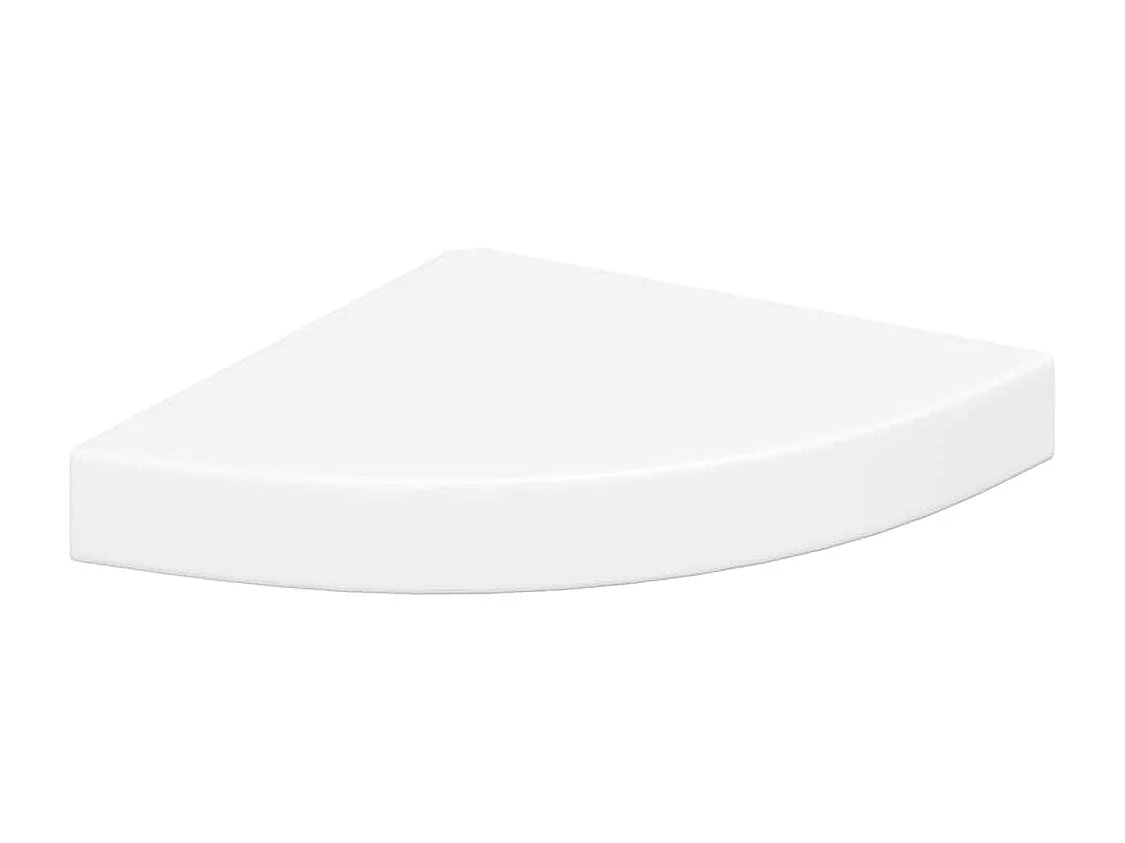 Prateleiras de canto suspensas 4 pcs 25x25x3,8cm MDF branco