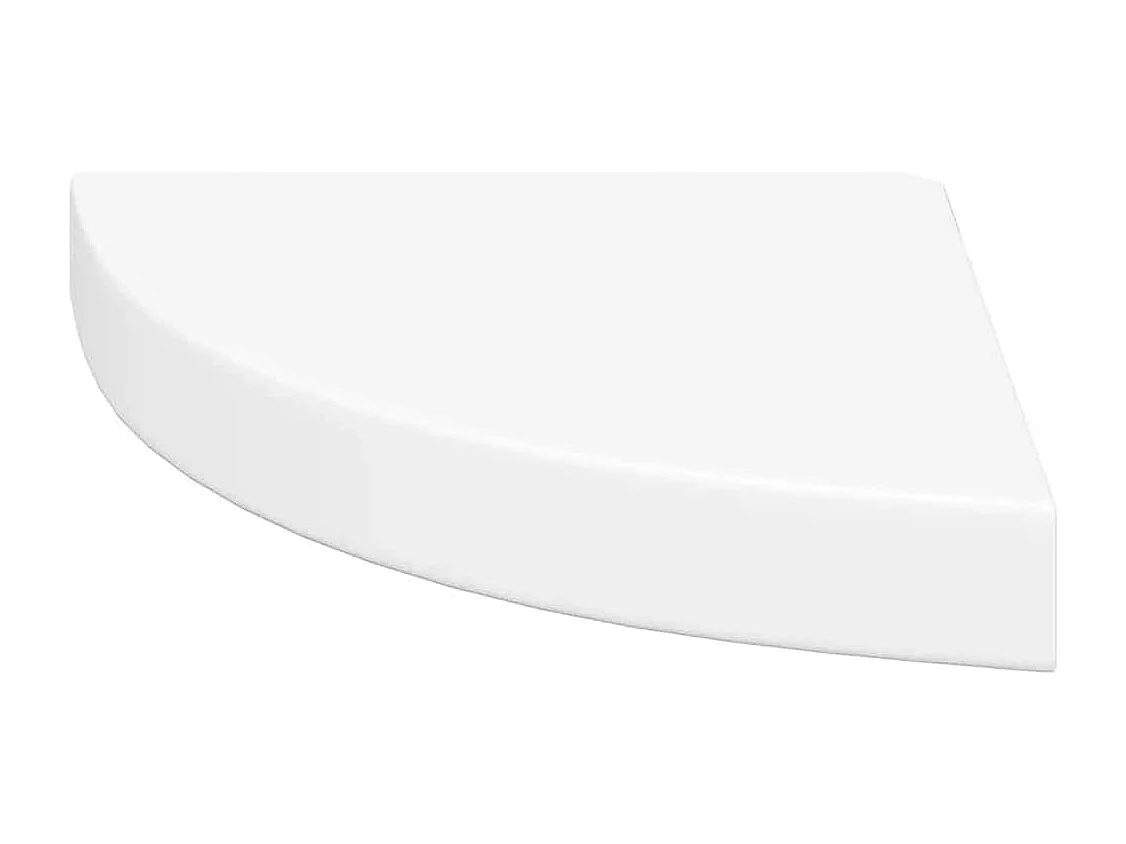 Prateleiras de canto suspensas 4 pcs 25x25x3,8cm MDF branco