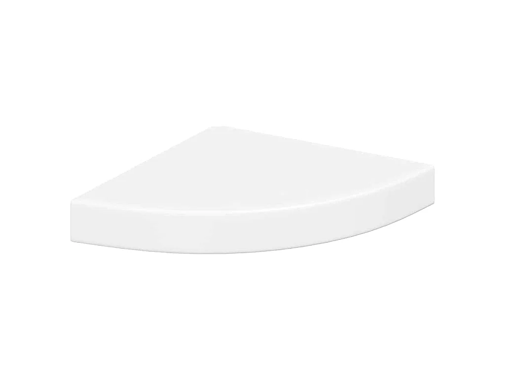 Prateleiras de canto suspensas 4 pcs 25x25x3,8cm MDF branco