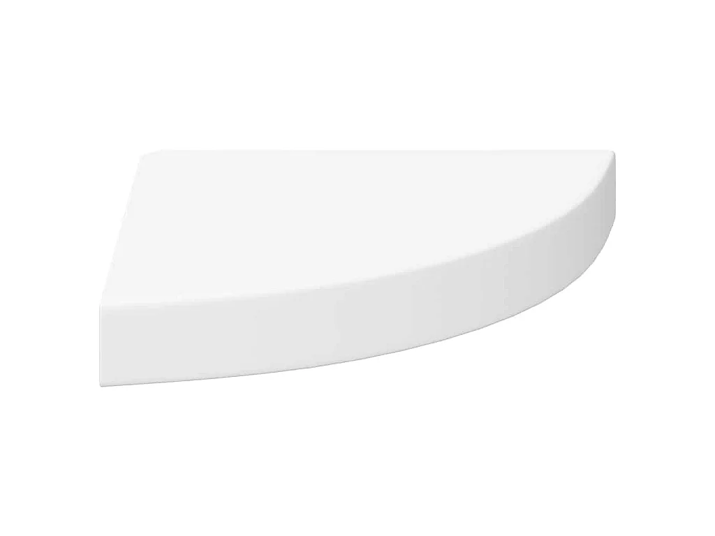 Prateleiras de canto suspensas 4 pcs 25x25x3,8cm MDF branco
