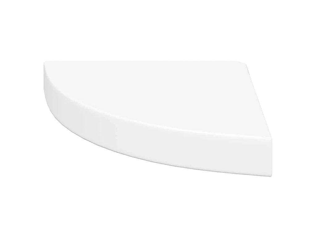 Prateleiras de canto suspensas 4 pcs 25x25x3,8cm MDF branco