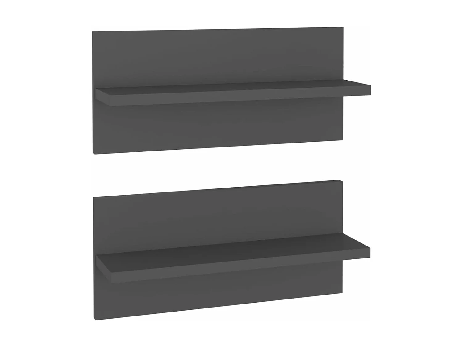 Wandschappen 2 st 40x11,5x18 cm bewerkt hout grijs