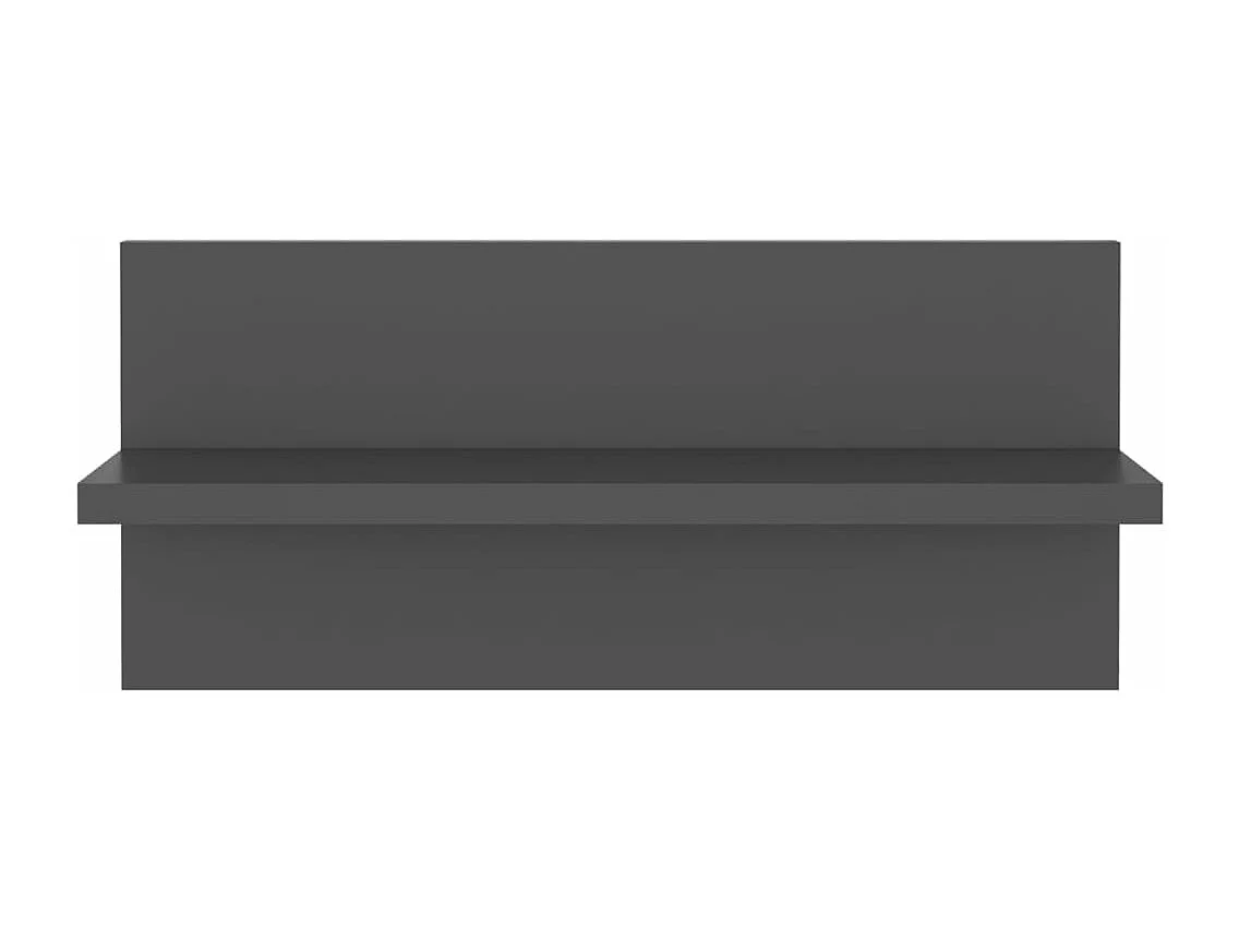 Wandschappen 2 st 40x11,5x18 cm bewerkt hout grijs