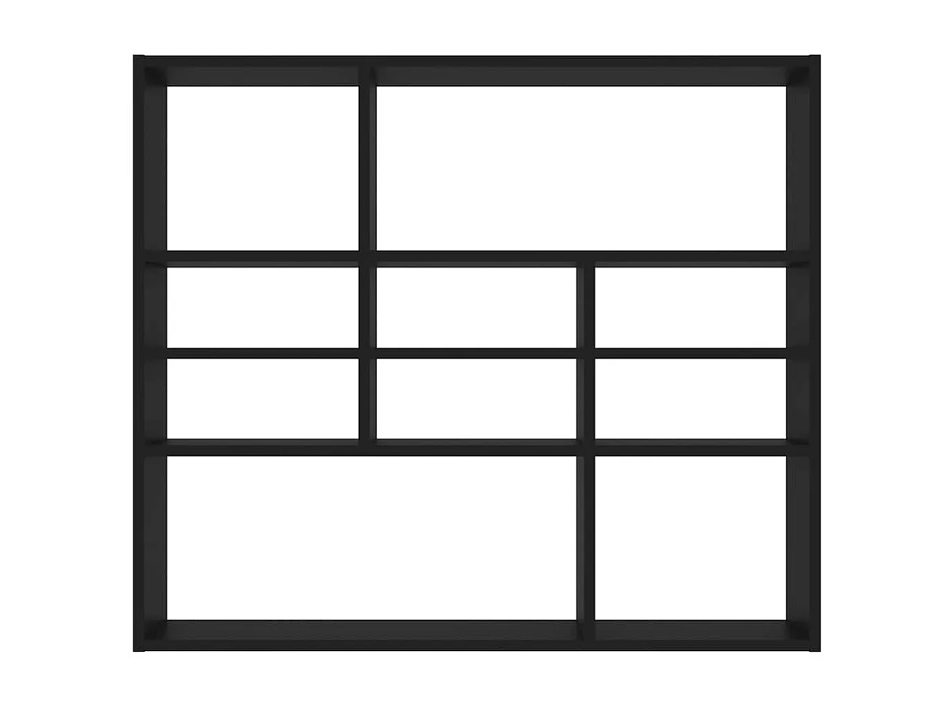 Étagère murale Noir 90x16x78 cm Bois d’ingénierie