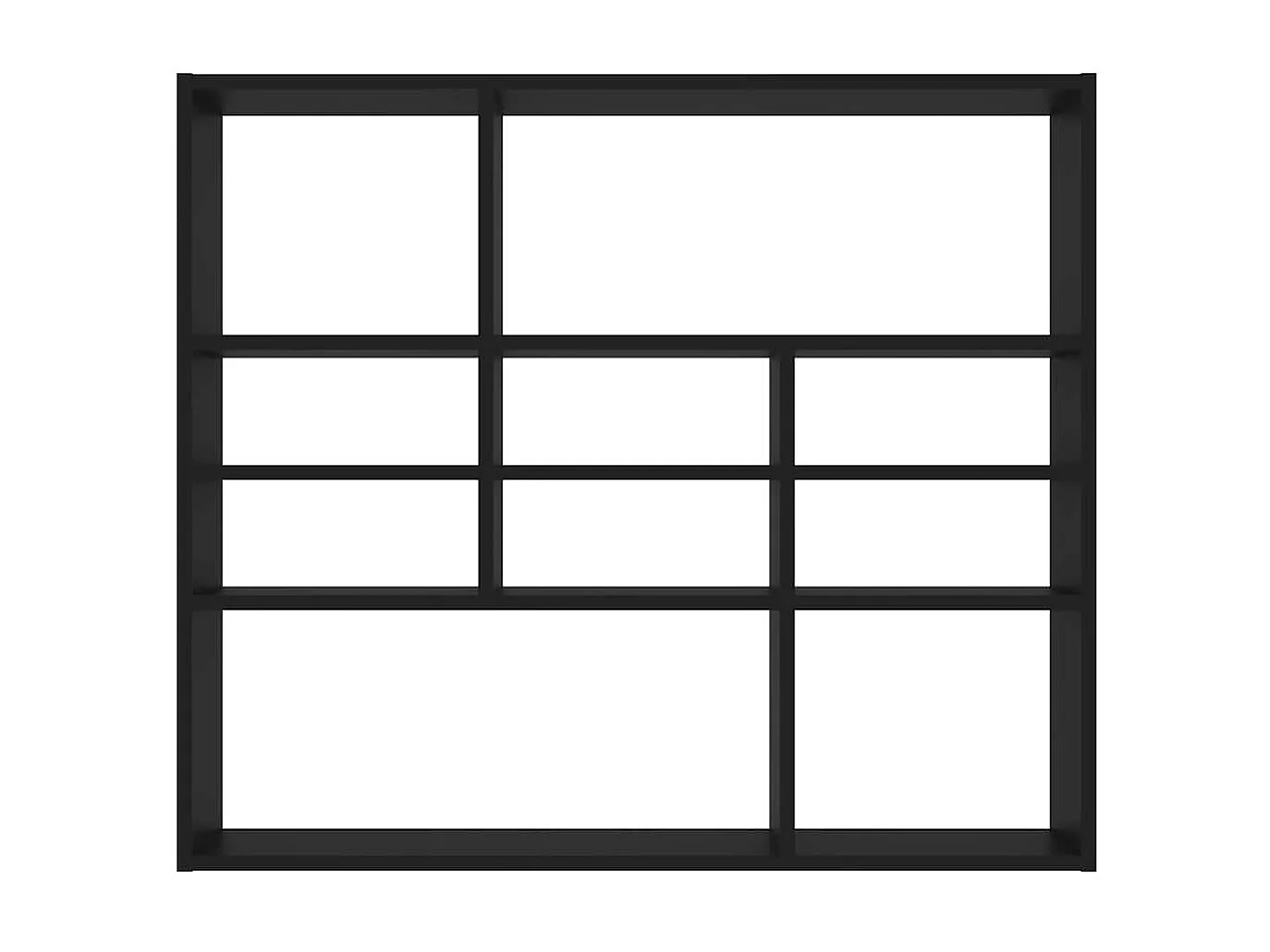 Estante de parede 90x16x78 cm contraplacado preto