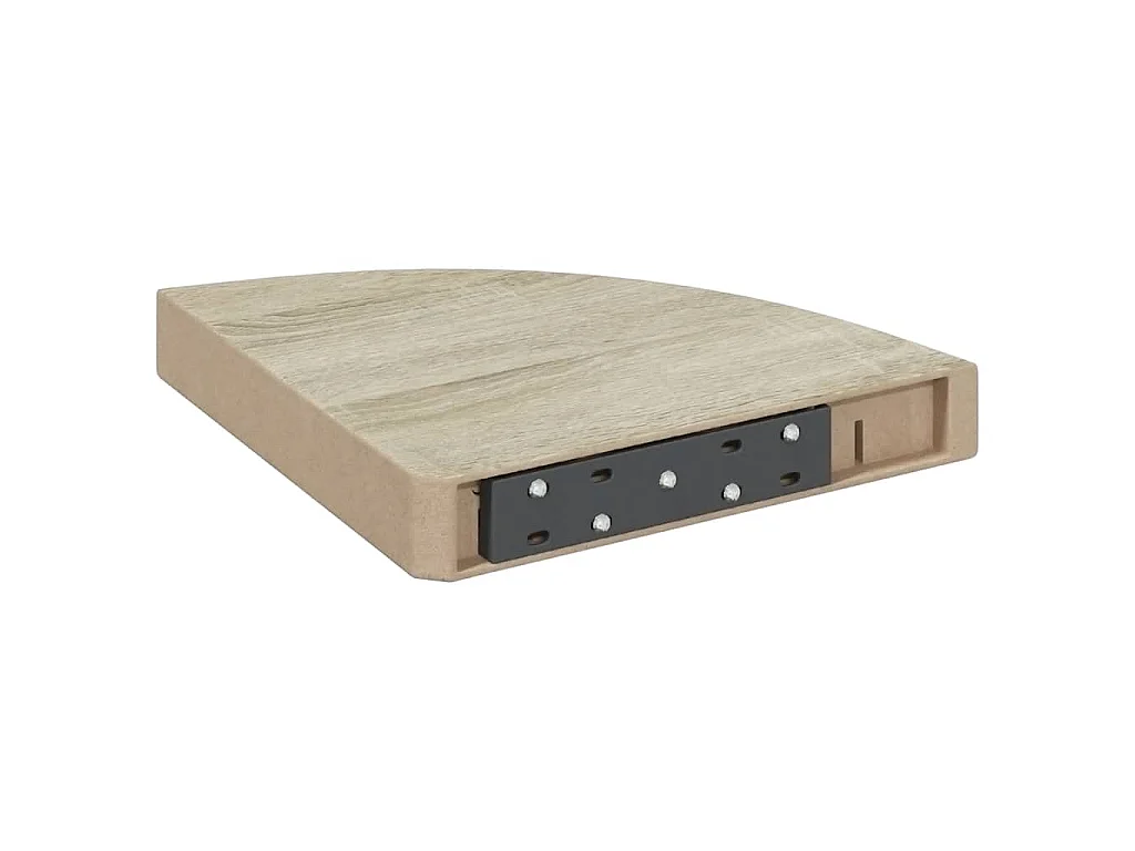 Eck-Wandregal 2 Stk. Eiche und Weiß 25x25x3,8 cm MDF