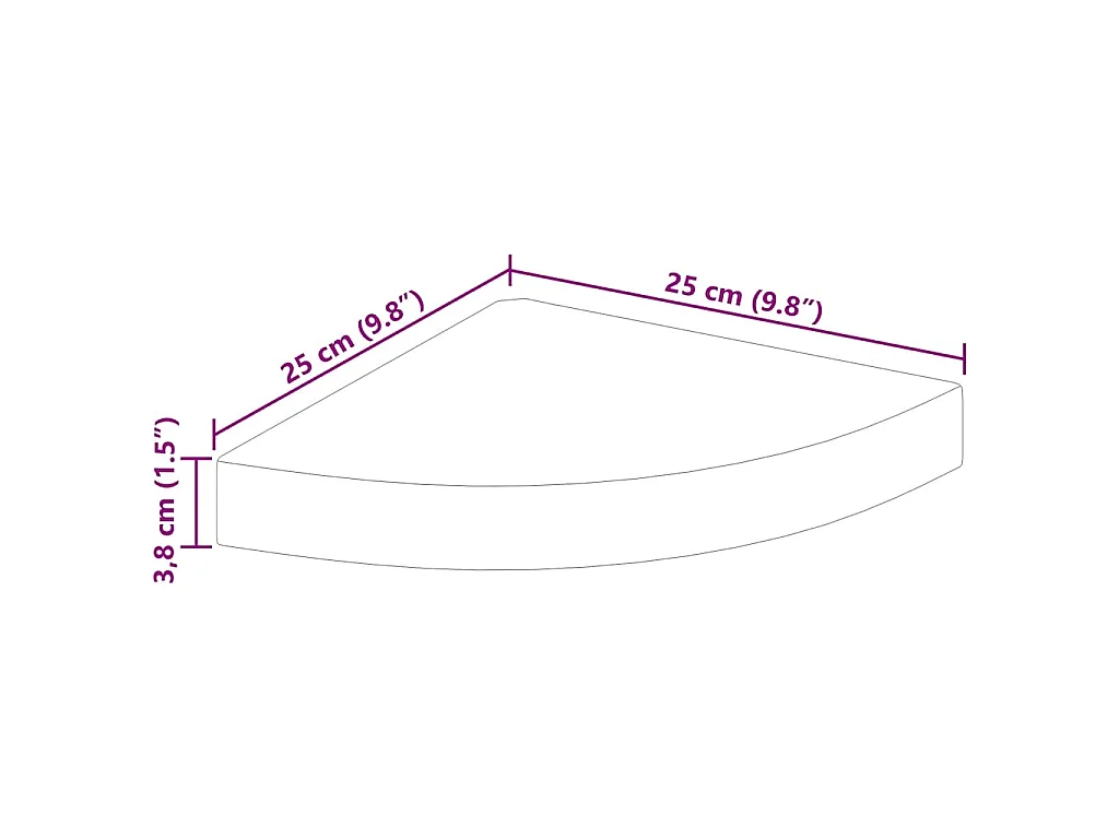 Eck-Wandregal 2 Stk. Eiche und Weiß 25x25x3,8 cm MDF
