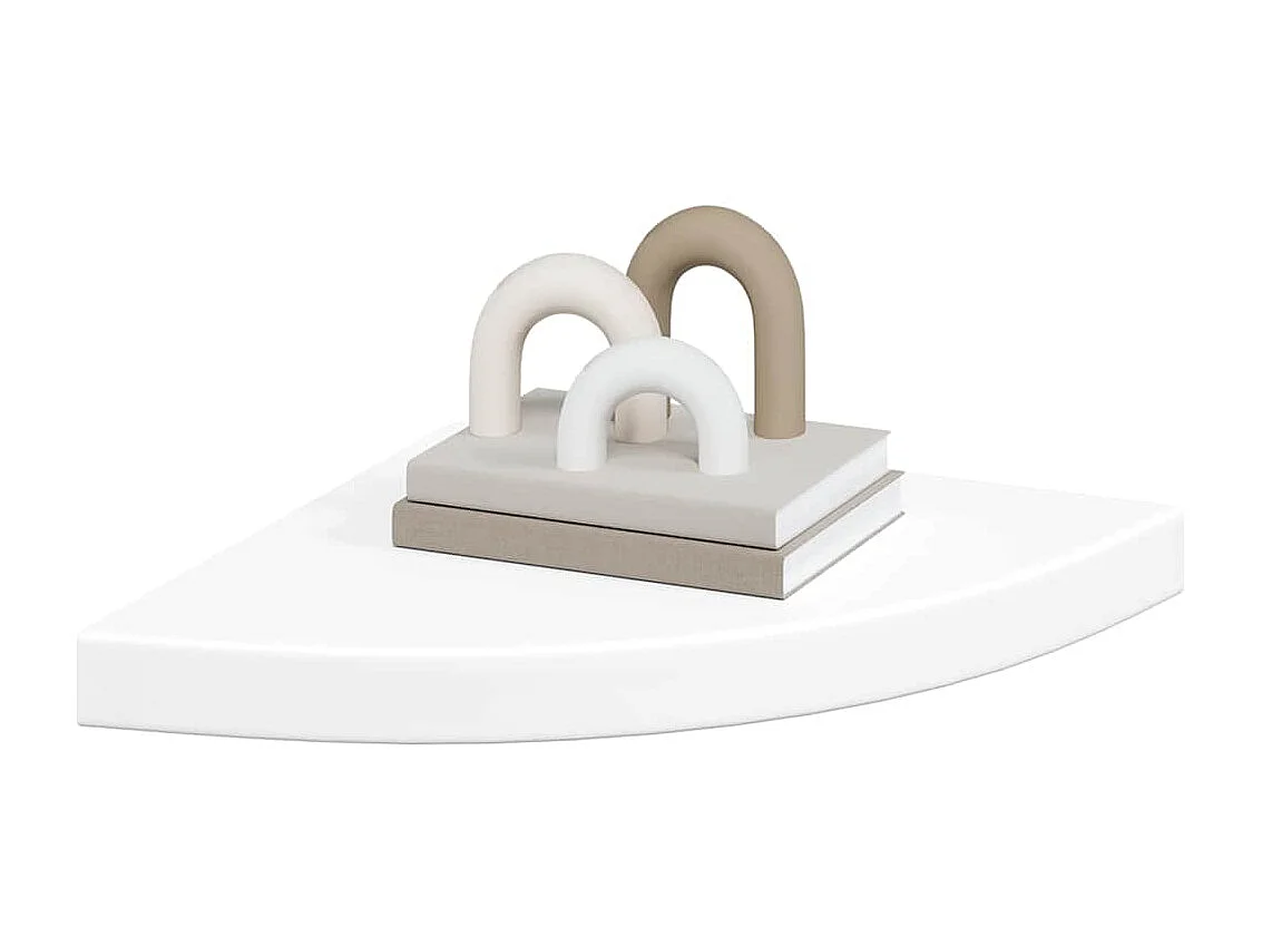 Étagère d'angle flottante Blanc 35x35x3,8 cm MDF
