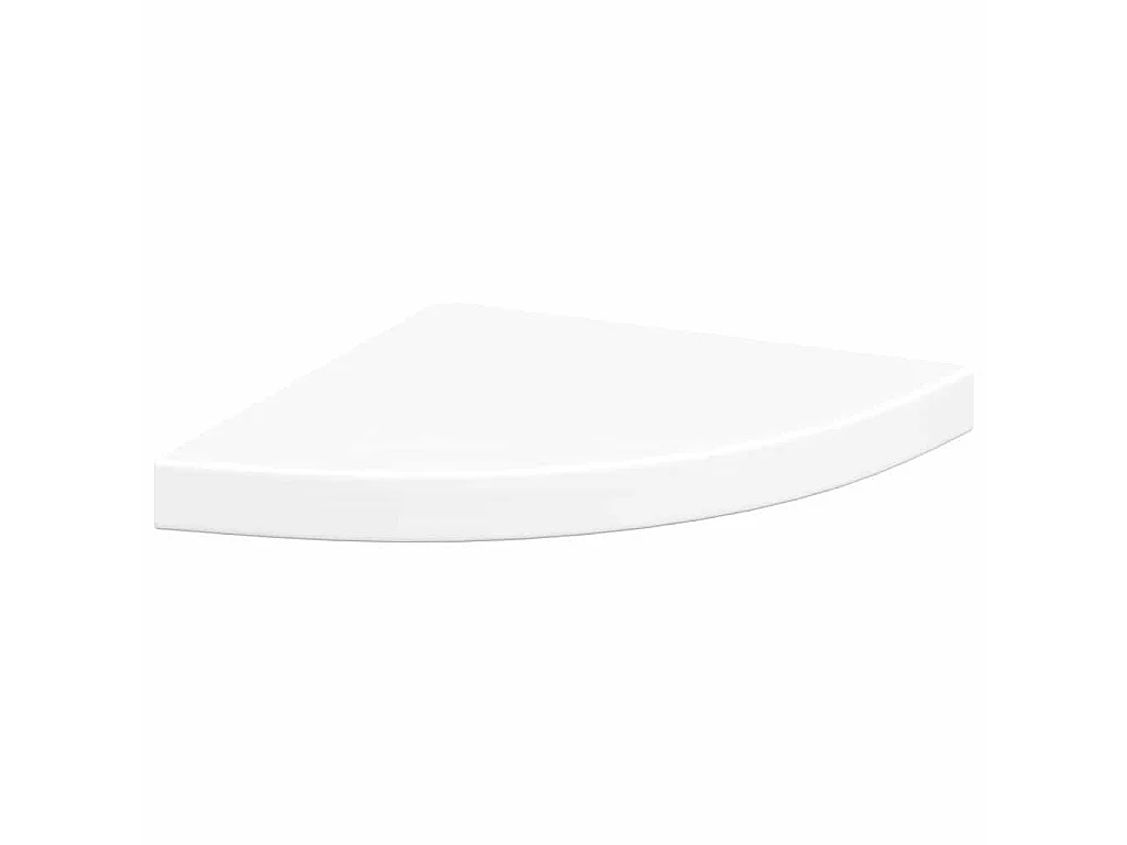 Mensola angolare sospesa bianca 35x35x3,8 cm MDF