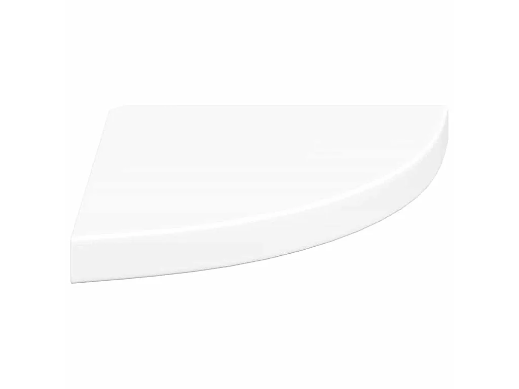 Mensola angolare sospesa bianca 35x35x3,8 cm MDF