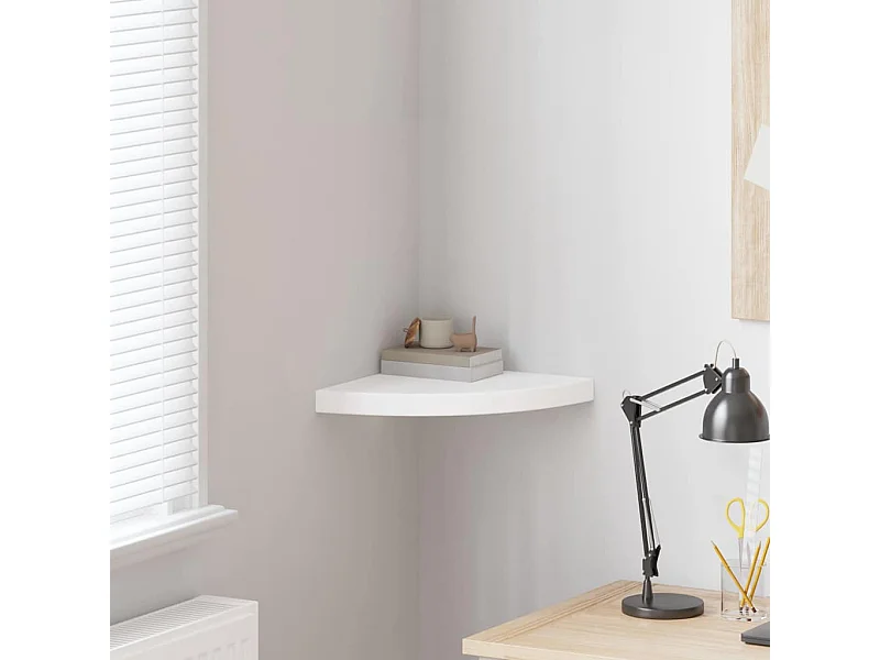 Zwevende hoekplank wit 35x35x3,8 cm MDF