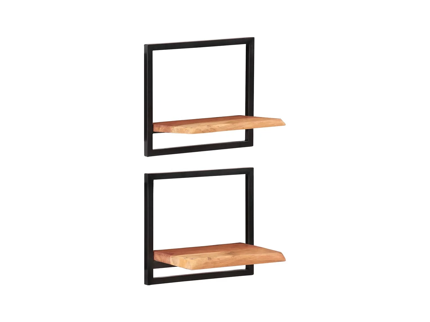 Étagères murales 2 pcs 40x24x35 cm Bois d'acacia et acier
