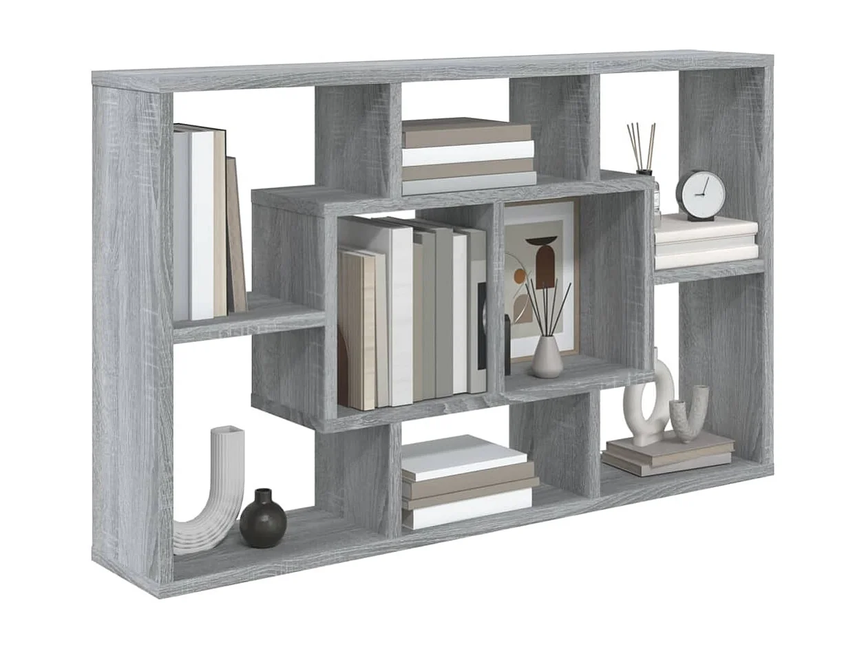 Étagère murale Sonoma gris 85x16x52,5 cm Bois d'ingénierie