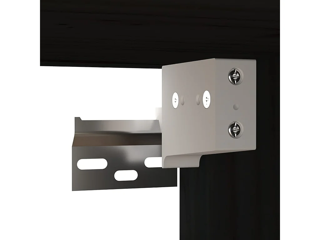 Pensili 2 pz Neri 60x30x30 cm in Legno Massello di Pino
