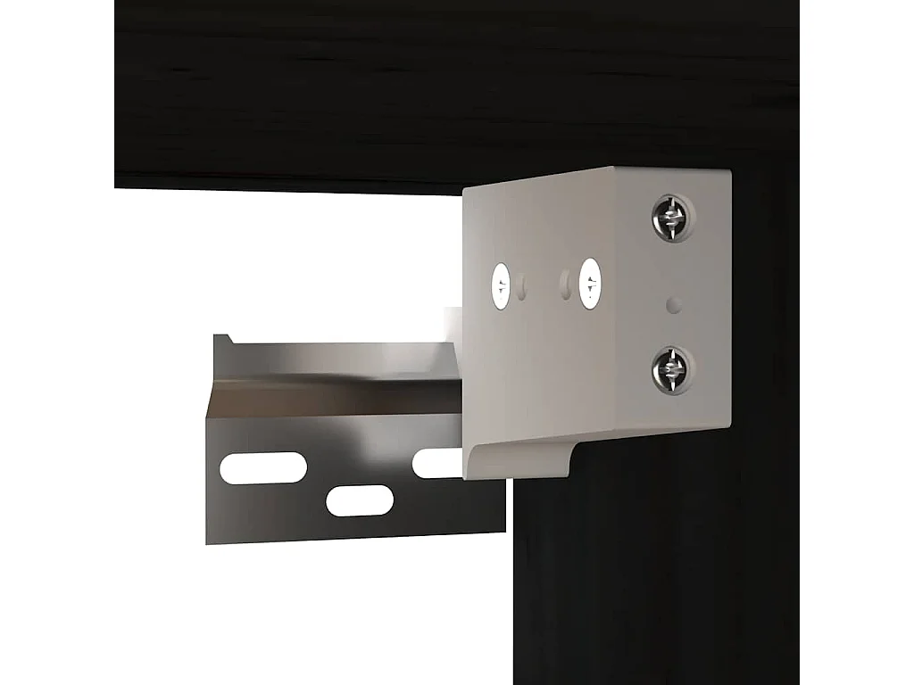 Pensili 2 pz Neri 60x30x30 cm in Legno Massello di Pino