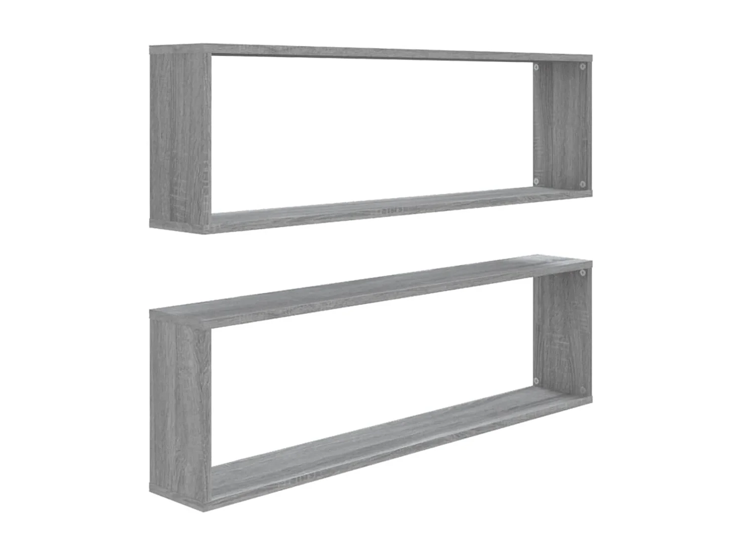 Étagères murales cube 2 pcs Sonoma gris 100x15x30 cm Bois