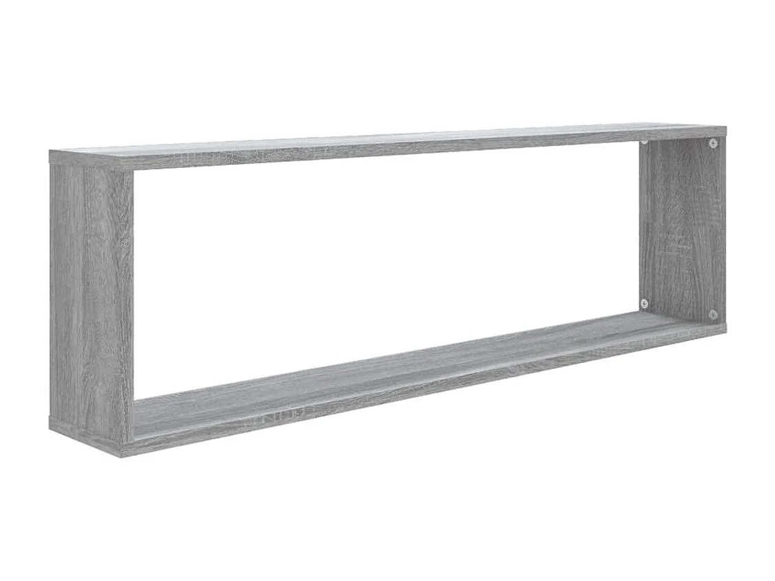 Étagères murales cube 2 pcs Sonoma gris 100x15x30 cm Bois
