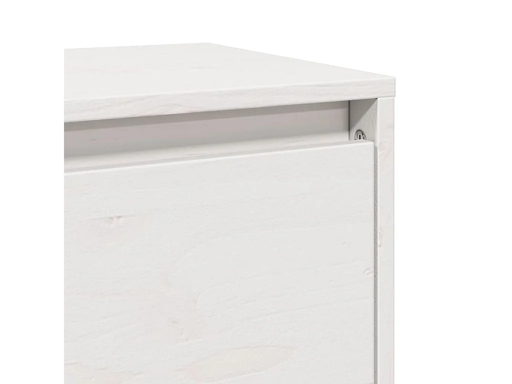 Pensile Bianco 80x30x35 cm in Legno Massello di Pino