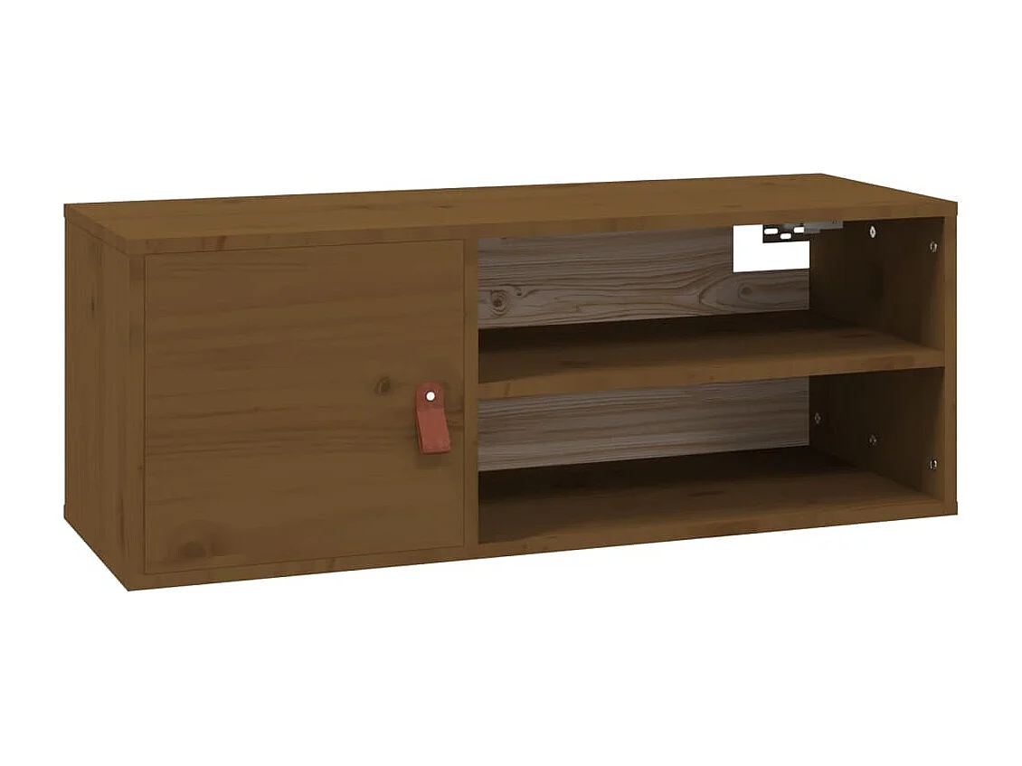 Armoires murales 2 pcs Marron miel 80x30x30 cm Bois Pin massif