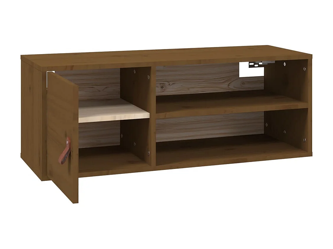 Armoires murales 2 pcs Marron miel 80x30x30 cm Bois Pin massif