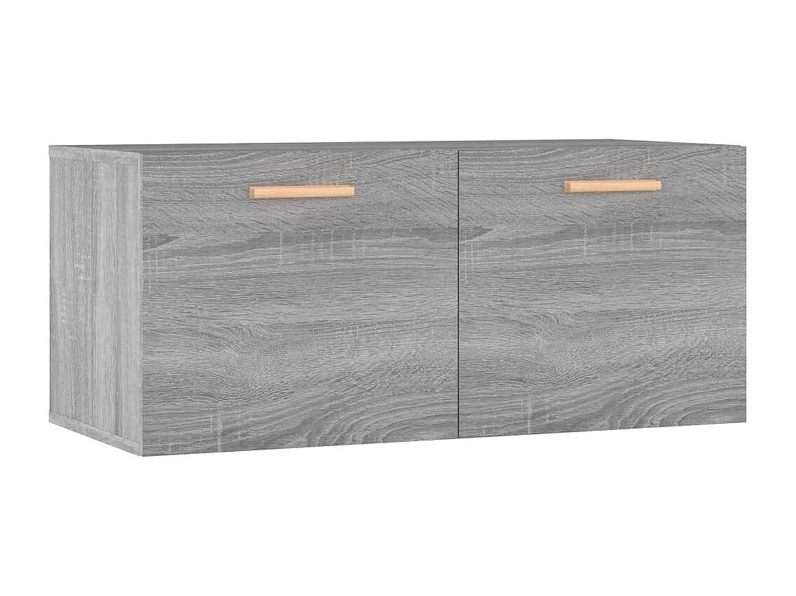 Armário parede 80x35x36,5 cm madeira processada cinzento sonoma