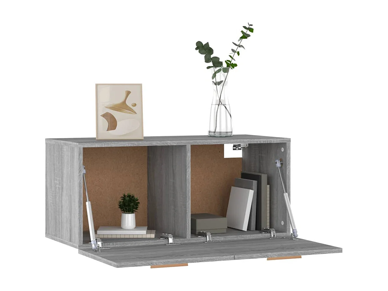 Armário parede 80x35x36,5 cm madeira processada cinzento sonoma