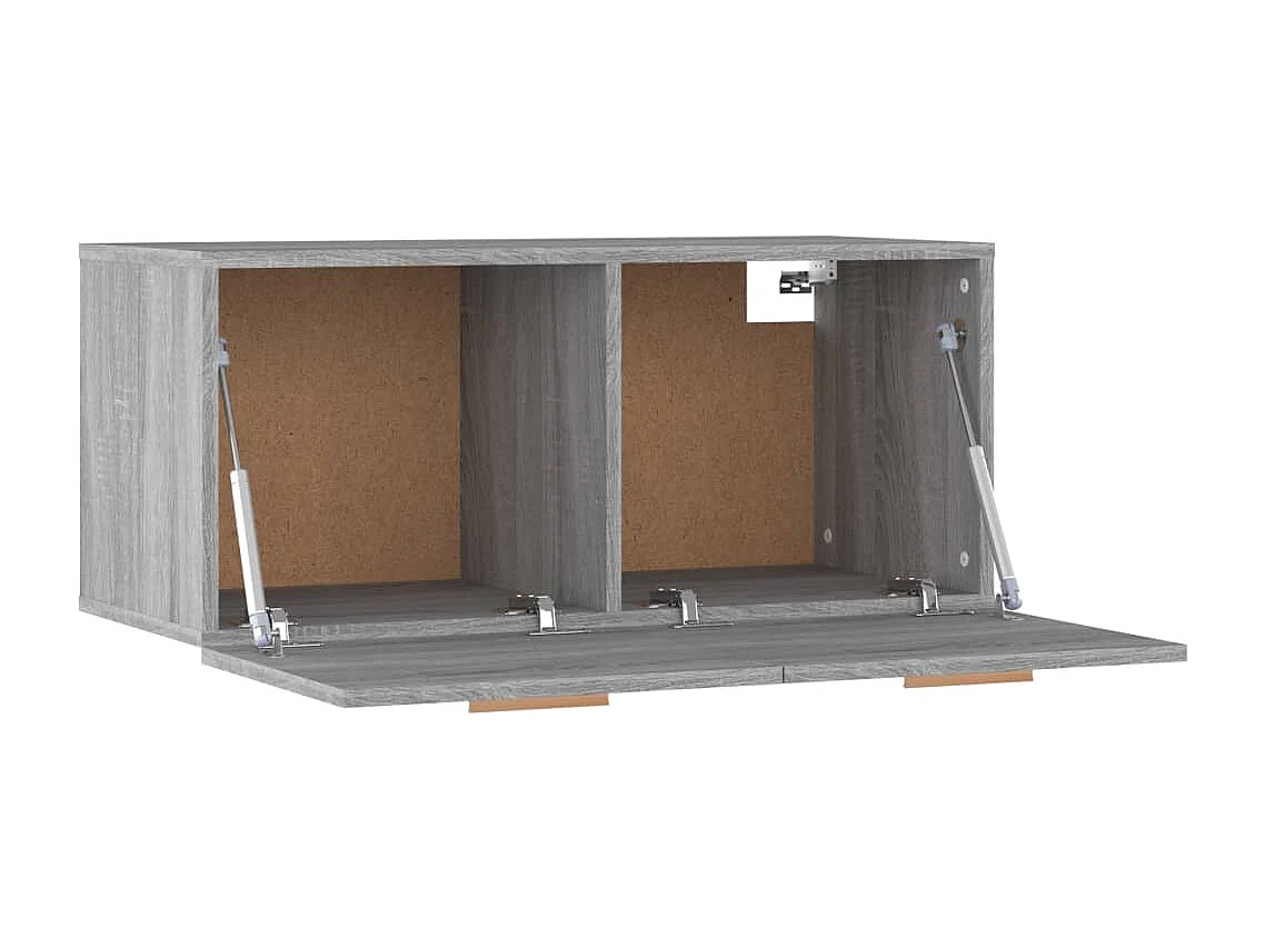 Armário parede 80x35x36,5 cm madeira processada cinzento sonoma