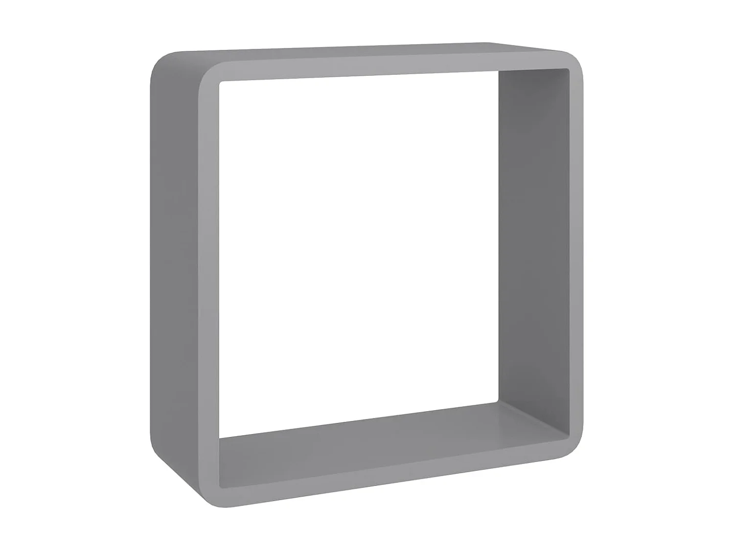 Étagères murales sous forme de cube 3 pcs Gris MDF