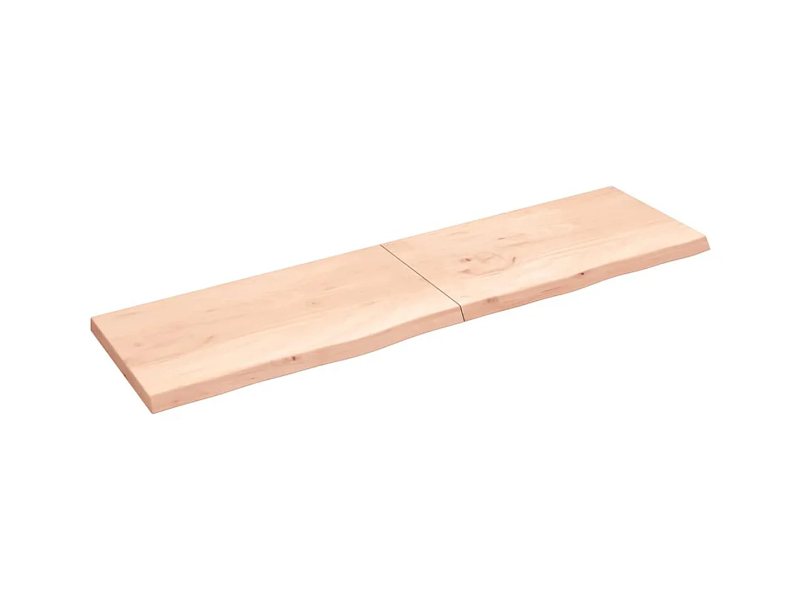 Étagère murale 220x60x(2-6) cm bois de chêne massif non traité