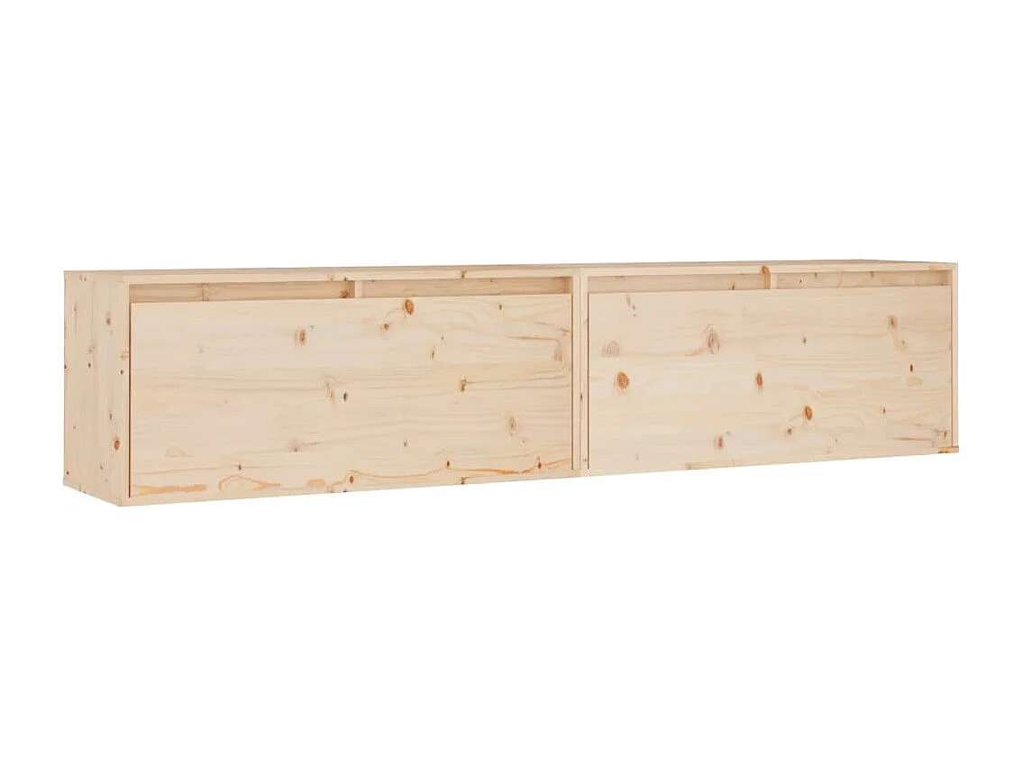 Armoires murales 2 pcs 80x30x35 cm Bois de pin massif