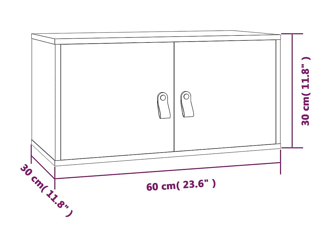 Wandschrank Honigbraun 60x30x30 cm Massivholz Kiefer