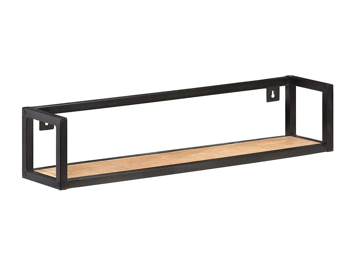 Mensole a Muro 2 pz 80 cm in Legno Massello di Mango Grezzo