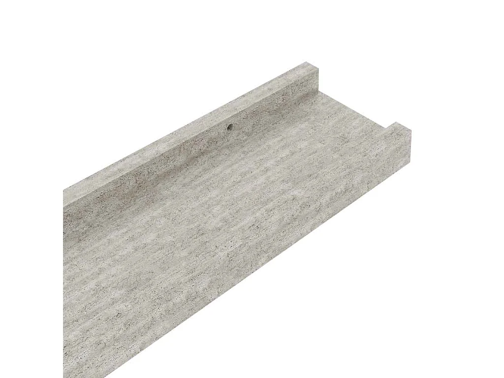 Étagères murales 4 pcs Gris béton 40x9x3 cm