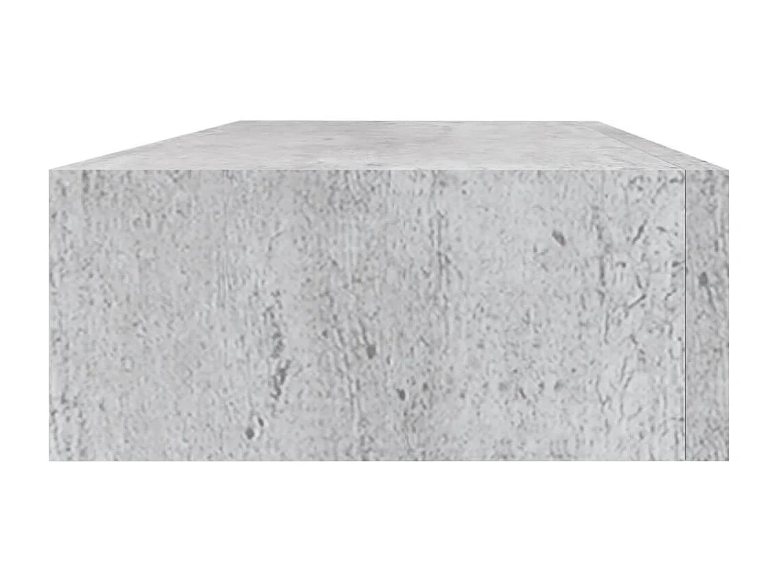 Étagère à tiroir murale Gris béton 60x23,5x10 cm MDF