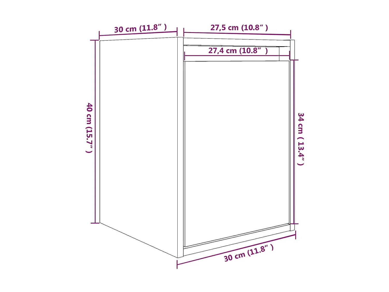 Armários de parede 2 pcs 30x30x40 cm pinho maciço castanho mel