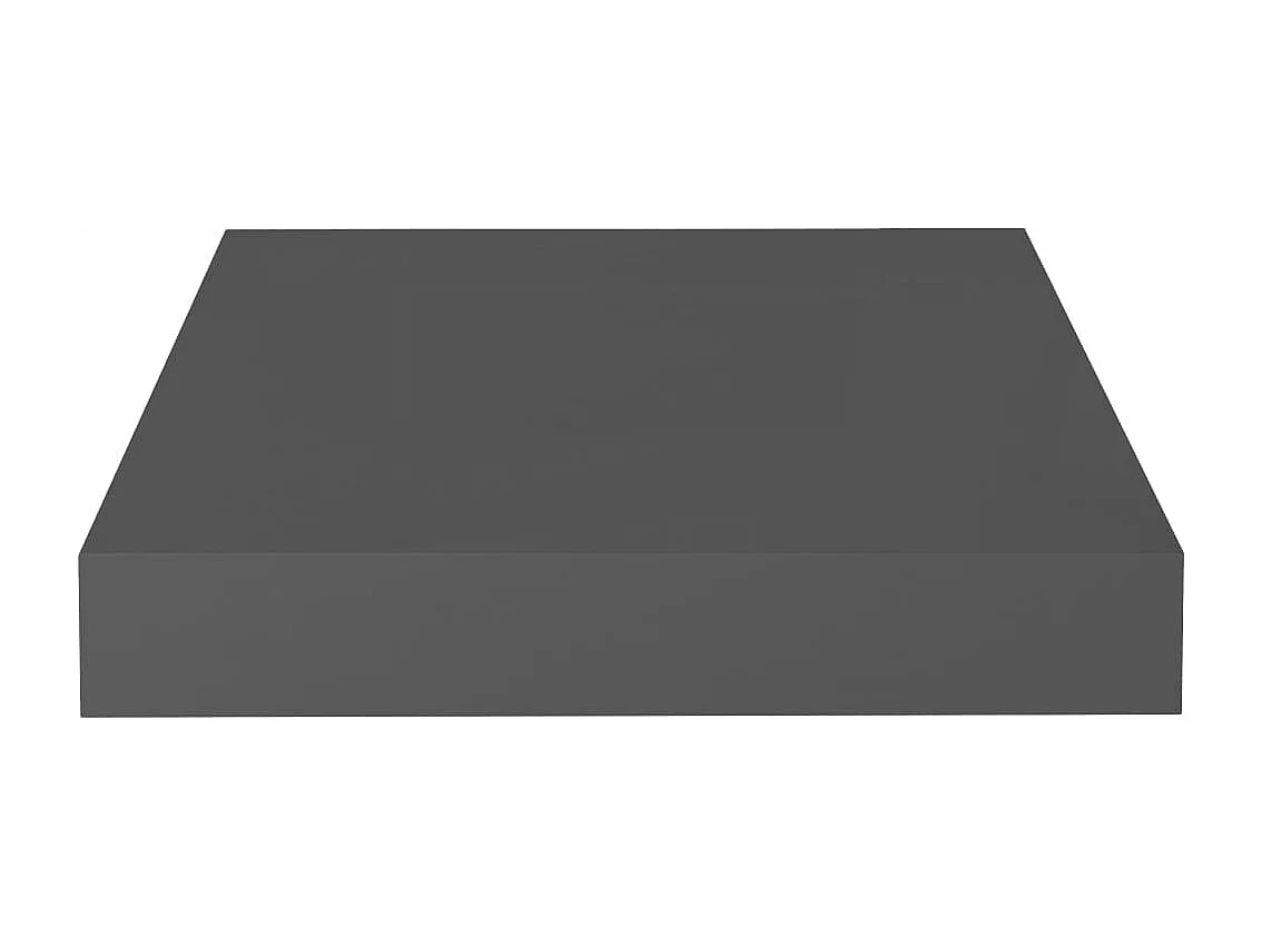 Schweberegale 4 Stk. Hochglanz-Grau 23x23,5x3,8 cm MDF