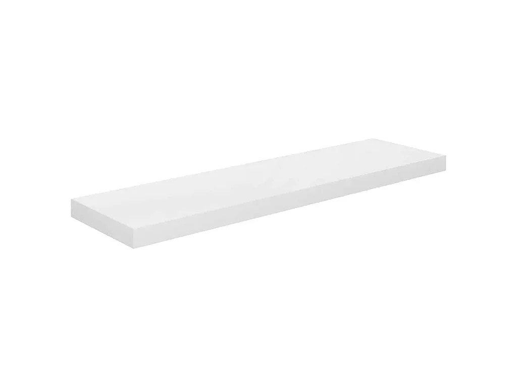 Étagère murale flottante Blanc brillant 90x23,5x3,8 cm MDF