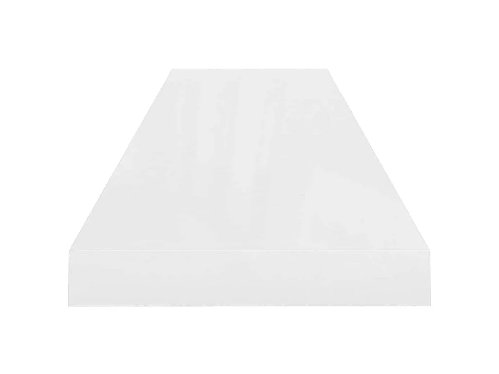 Étagère murale flottante Blanc brillant 90x23,5x3,8 cm MDF