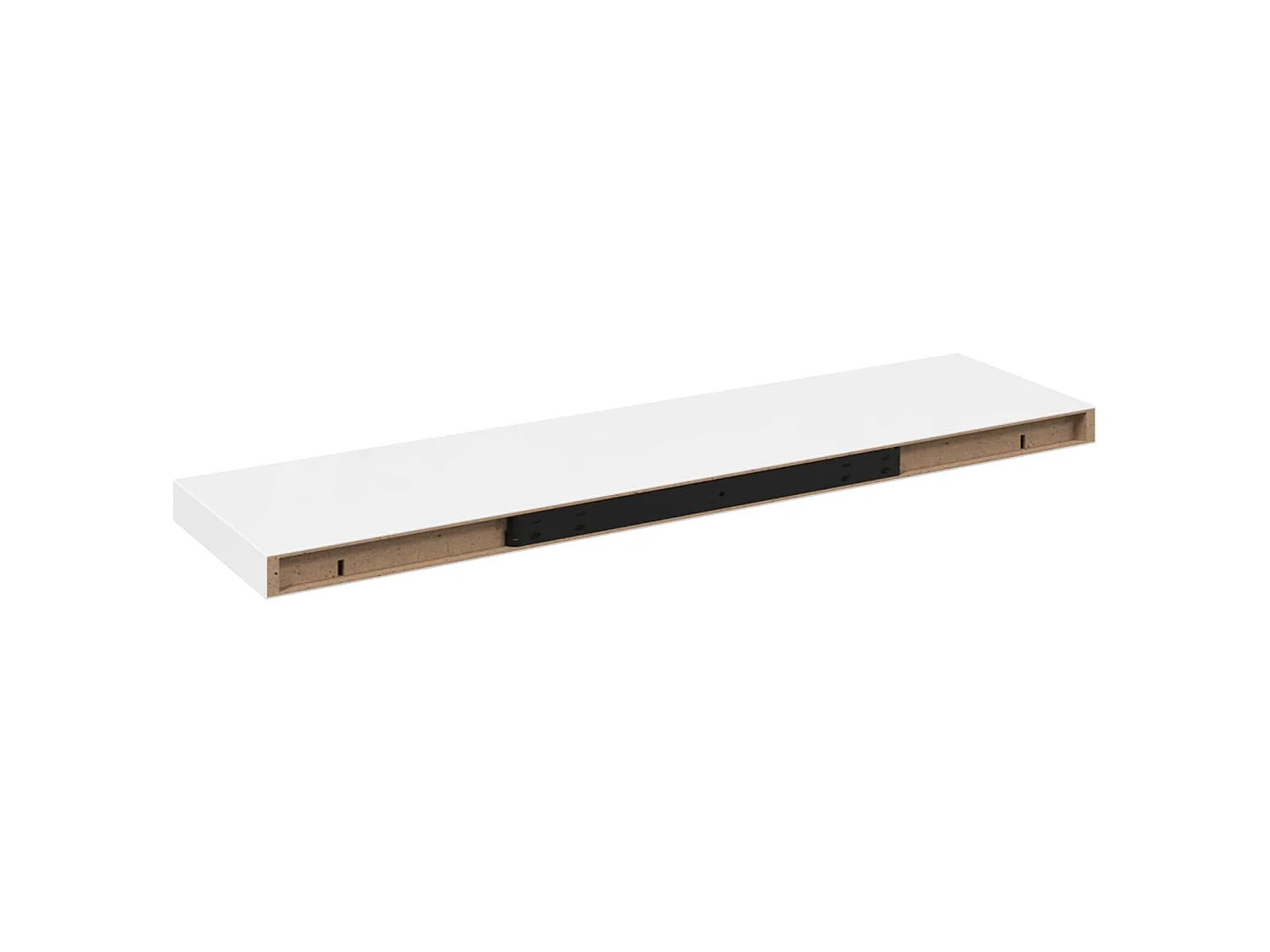 Étagère murale flottante Blanc brillant 90x23,5x3,8 cm MDF