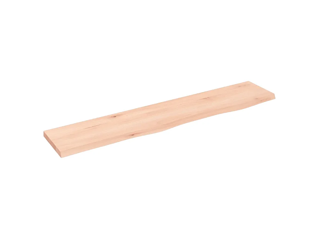 Wandregal 100x20x2 cm Massivholz Eiche Unbehandelt