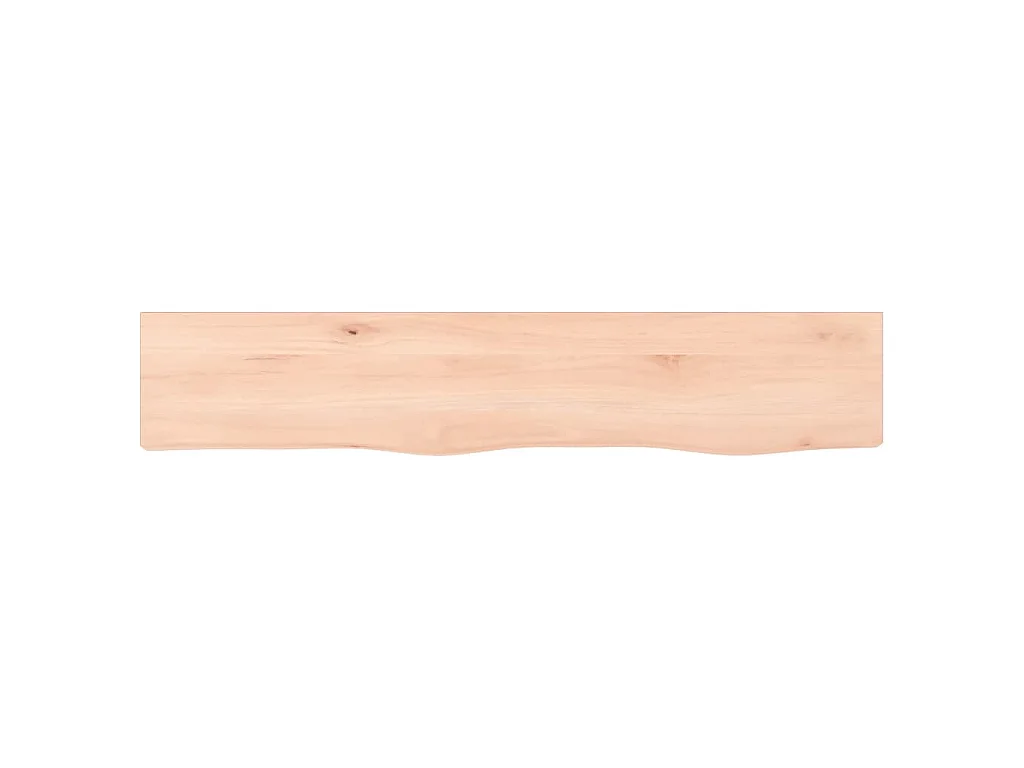 Wandregal 100x20x2 cm Massivholz Eiche Unbehandelt