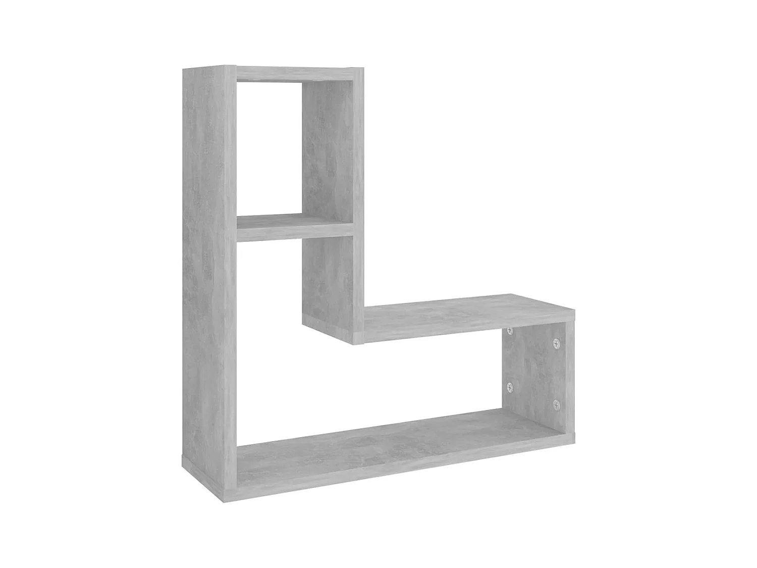 Estantes de parede 2 pcs derivados de madeira cinza cimento