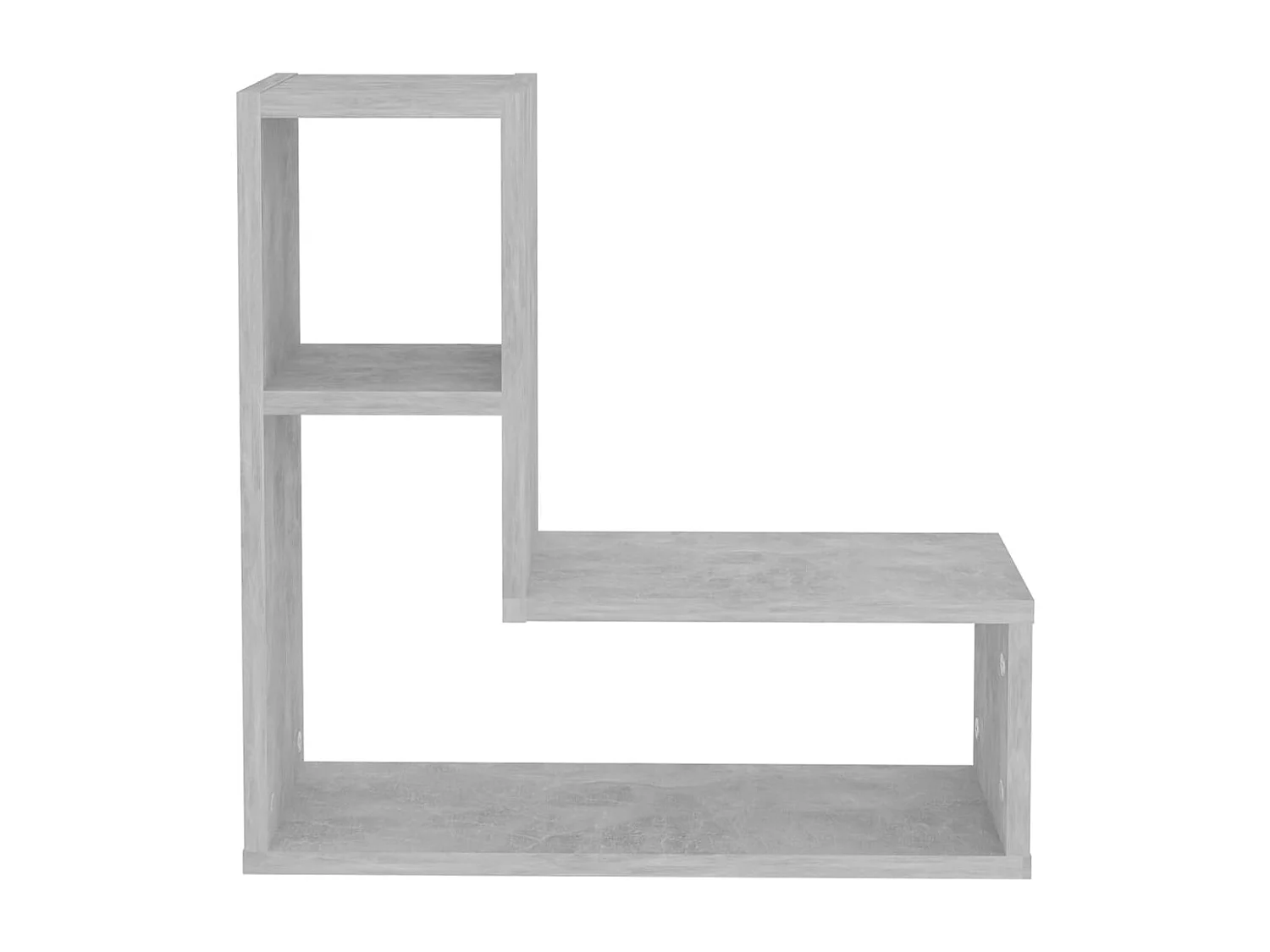 Estantes de parede 2 pcs derivados de madeira cinza cimento